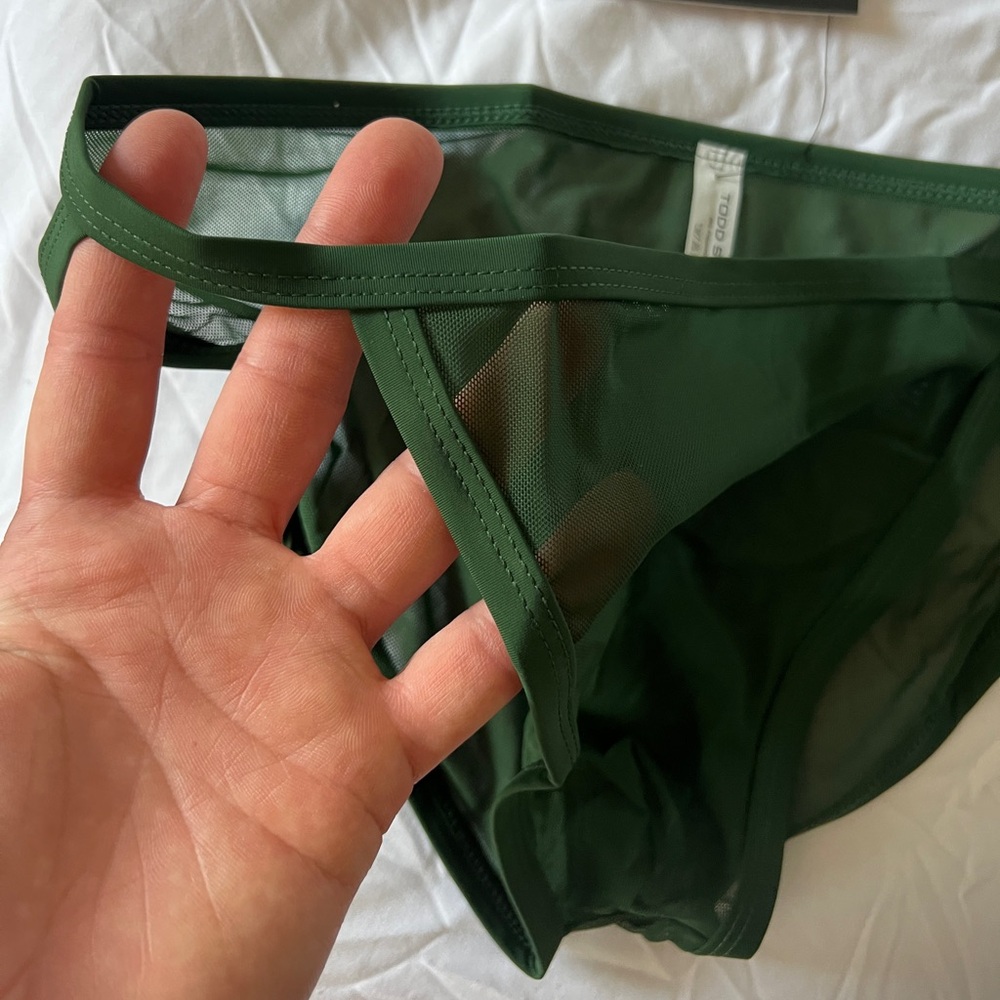 NEW! Todd Sanfield Defiant Green Medium Mesh Briefs - Picture 3 of 7